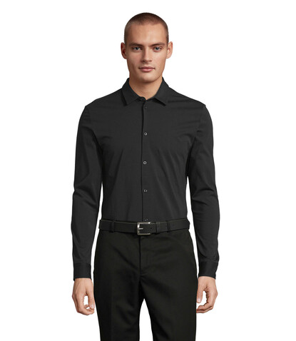BALTHAZAR MEN SHIRT - Deep Black bedrucken, Art.-Nr. N03198-DB-XL BALTHAZAR MEN SHIRT - Deep Black bedrucken, Art.-Nr. N03198-DB-XL