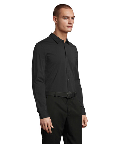 BALTHAZAR MEN SHIRT - Deep Black bedrucken, Art.-Nr. N03198-DB-XL BALTHAZAR MEN SHIRT - Deep Black bedrucken, Art.-Nr. N03198-DB-XL