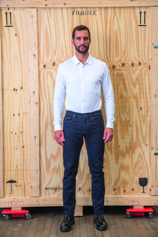 BASILE MEN SHIRT - Optic White bedrucken, Art.-Nr. N03777-OQ-M BASILE MEN SHIRT - Optic White bedrucken, Art.-Nr. N03777-OQ-M