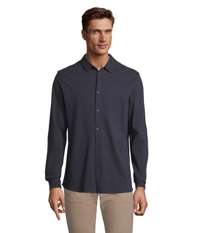 BASILE MEN SHIRT - Night bedrucken, Art.-Nr. N03777-NH-4XL