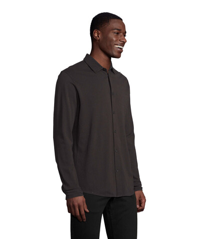 BASILE MEN SHIRT - Deep Black bedrucken, Art.-Nr. N03777-DB-3XL BASILE MEN SHIRT - Deep Black bedrucken, Art.-Nr. N03777-DB-3XL