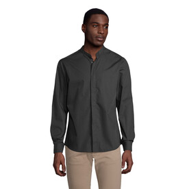 BART MEN MAO COLLAR SHIRT - Deep Black bedrucken, Art.-Nr. N03792-DB-XXL