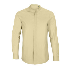 BART MEN MAO COLLAR SHIRT - Beige bedrucken, Art.-Nr. N03792-BE-5XL