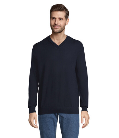 SULLIVAN MEN V-NECK SWEATER - Night bedrucken, Art.-Nr. N03987-NH-4XL SULLIVAN MEN V-NECK SWEATER - Night bedrucken, Art.-Nr. N03987-NH-4XL