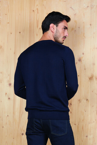 SULLIVAN MEN V-NECK SWEATER - Night bedrucken, Art.-Nr. N03987-NH-4XL SULLIVAN MEN V-NECK SWEATER - Night bedrucken, Art.-Nr. N03987-NH-4XL