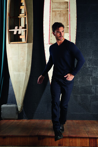 SULLIVAN MEN V-NECK SWEATER - Night bedrucken, Art.-Nr. N03987-NH-4XL SULLIVAN MEN V-NECK SWEATER - Night bedrucken, Art.-Nr. N03987-NH-4XL