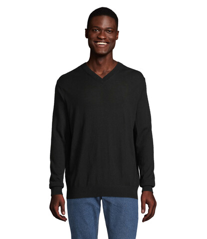 SULLIVAN MEN V-NECK SWEATER - Deep Black bedrucken, Art.-Nr. N03987-DB-XL SULLIVAN MEN V-NECK SWEATER - Deep Black bedrucken, Art.-Nr. N03987-DB-XL