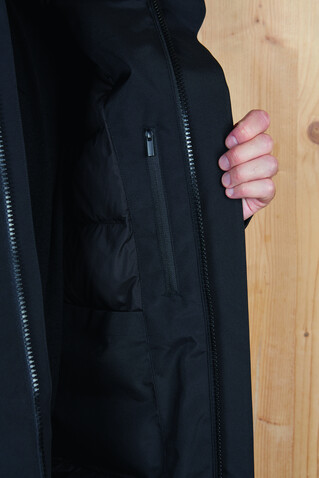 ALFI MEN WARM JACKET - Deep Black bedrucken, Art.-Nr. N04002-DB-3XL