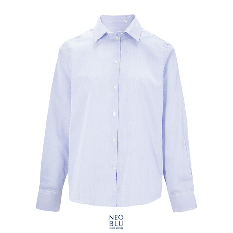BAPTISTE MEN - Blau Gestreift bedrucken, Art.-Nr. N04338-BS-4XL