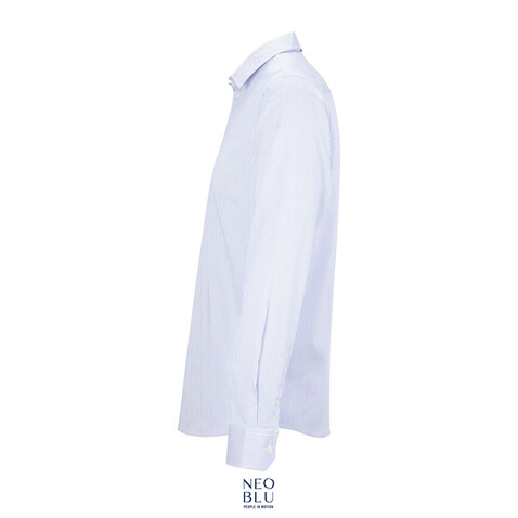 BAPTISTE MEN - Blau Gestreift bedrucken, Art.-Nr. N04338-BS-4XL