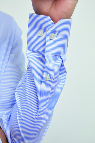 BAPTISTE MEN - Blau Gestreift bedrucken, Art.-Nr. N04338-BS-4XL