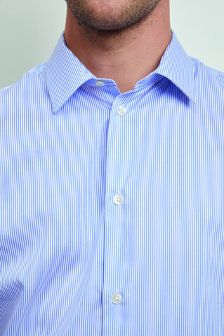 BAPTISTE MEN - Blau Gestreift bedrucken, Art.-Nr. N04338-BS-4XL