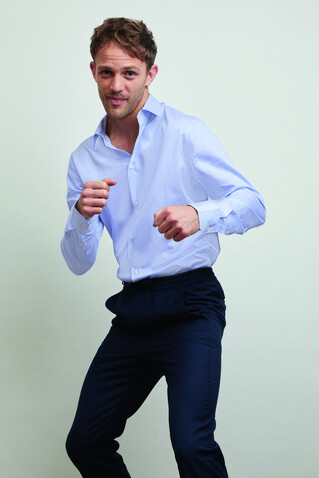 BAPTISTE MEN - Blau Gestreift bedrucken, Art.-Nr. N04338-BS-4XL