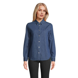 BENNETT WOMEN DENIM SHIRT - Light Oxford bedrucken, Art.-Nr. N04797-LO-XXL