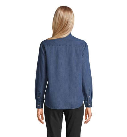 BENNETT WOMEN DENIM SHIRT - Light Oxford bedrucken, Art.-Nr. N04797-LO-XXL