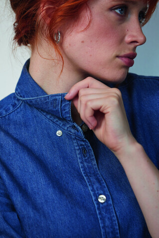 BENNETT WOMEN DENIM SHIRT - Light Oxford bedrucken, Art.-Nr. N04797-LO-XXL