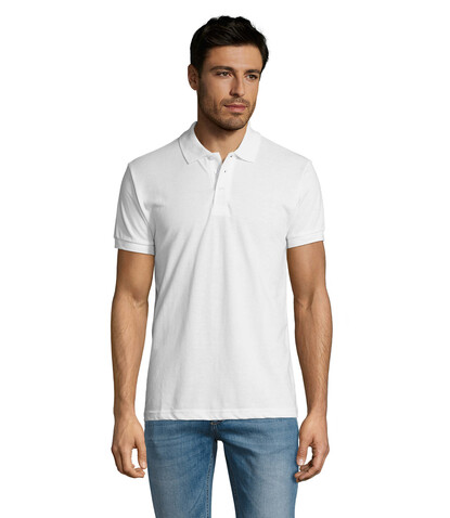 PRIME HERREN POLO 200g - White bedrucken, Art.-Nr. S00571-WH-L