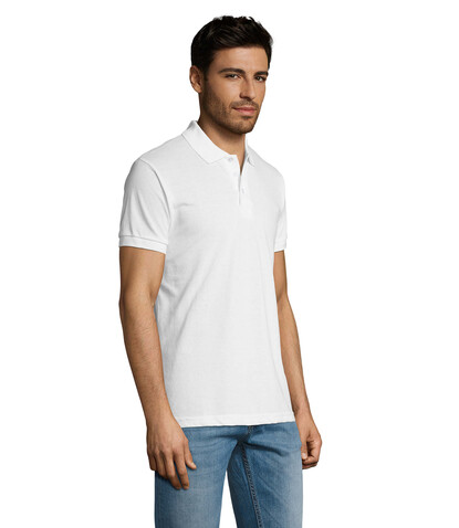 PRIME HERREN POLO 200g - White bedrucken, Art.-Nr. S00571-WH-L