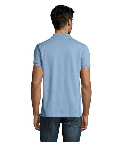 PRIME HERREN POLO 200g - Sky Blue Pique bedrucken, Art.-Nr. S00571-SP-XL