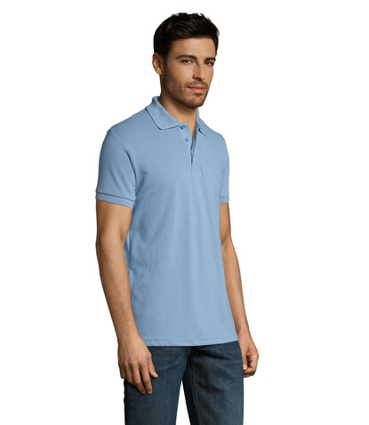 PRIME HERREN POLO 200g - Sky Blue Pique bedrucken, Art.-Nr. S00571-SP-XL