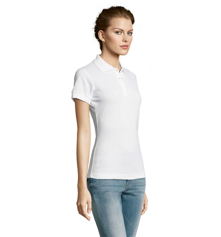 PRIME DAMEN POLO 200g - White bedrucken, Art.-Nr. S00573-WH-M PRIME DAMEN POLO 200g - White bedrucken, Art.-Nr. S00573-WH-M