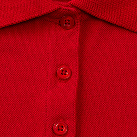 PASADENA Damen Polo 200g - Rot / Weiß bedrucken, Art.-Nr. S00578-RE-XL PASADENA Damen Polo 200g - Rot / Weiß bedrucken, Art.-Nr. S00578-RE-XL