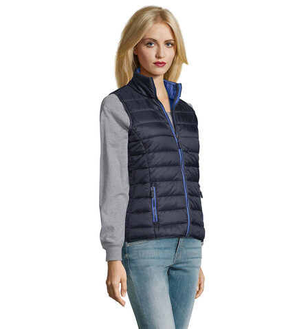 WAVE DAMEN BODYWARMER 180g - Navy bedrucken, Art.-Nr. S01437-NY-M WAVE DAMEN BODYWARMER 180g - Navy bedrucken, Art.-Nr. S01437-NY-M