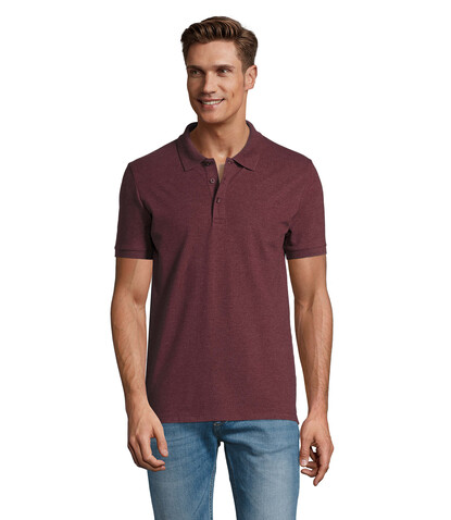 PHOENIX HERREN POLO 220g - Heather Oxblood bedrucken, Art.-Nr. S01708-HX-M PHOENIX HERREN POLO 220g - Heather Oxblood bedrucken, Art.-Nr. S01708-HX-M