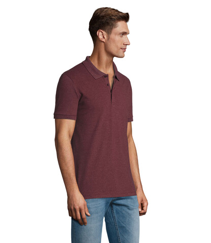 PHOENIX HERREN POLO 220g - Heather Oxblood bedrucken, Art.-Nr. S01708-HX-M PHOENIX HERREN POLO 220g - Heather Oxblood bedrucken, Art.-Nr. S01708-HX-M