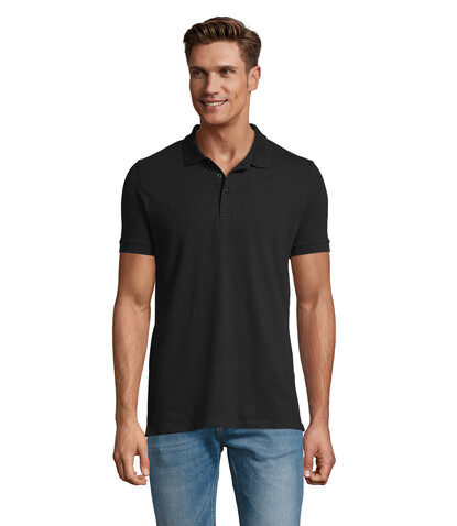 PHOENIX HERREN POLO 220g - Schwarz bedrucken, Art.-Nr. S01708-BK-XL