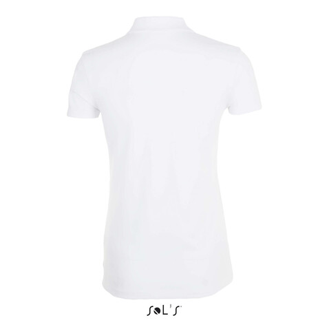 PHOENIX WOMEN ELASTANE POLO - White bedrucken, Art.-Nr. S01709-WH-L PHOENIX WOMEN ELASTANE POLO - White bedrucken, Art.-Nr. S01709-WH-L