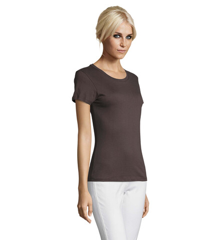 REGENT DAMENT-SHIRT 150g - Dunkelgrau bedrucken, Art.-Nr. S01825-DG-L