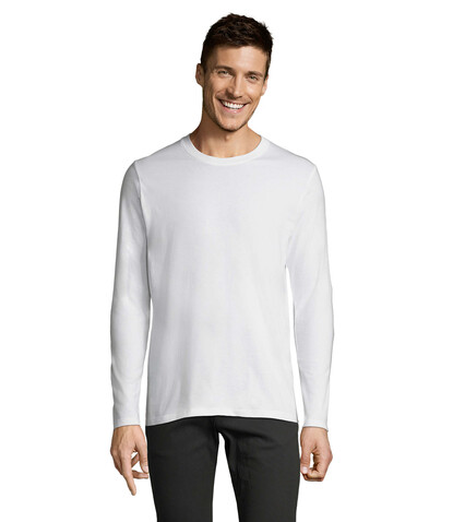 IMPERIAL LSL MEN T-Shirt190 - White bedrucken, Art.-Nr. S02074-WH-XL IMPERIAL LSL MEN T-Shirt190 - White bedrucken, Art.-Nr. S02074-WH-XL