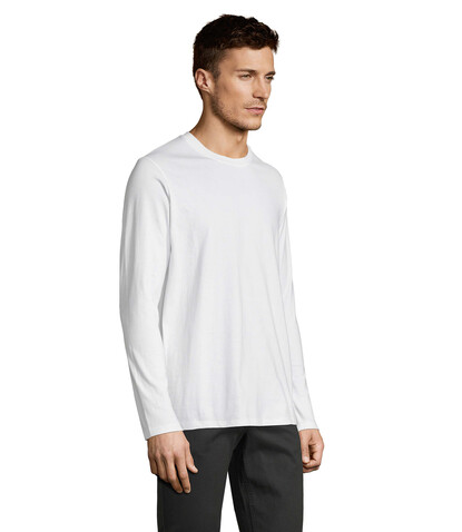 IMPERIAL LSL MEN T-Shirt190 - White bedrucken, Art.-Nr. S02074-WH-XL IMPERIAL LSL MEN T-Shirt190 - White bedrucken, Art.-Nr. S02074-WH-XL