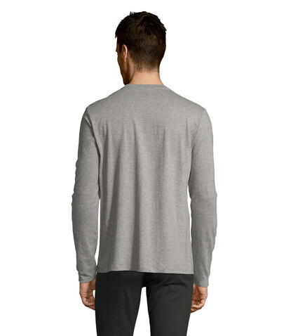 IMPERIAL LSL MEN T-Shirt190 - Graue Melange bedrucken, Art.-Nr. S02074-GM-S