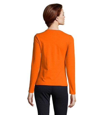 IMPERIAL Women lsl 190g - Orange bedrucken, Art.-Nr. S02075-OR-M IMPERIAL Women lsl 190g - Orange bedrucken, Art.-Nr. S02075-OR-M