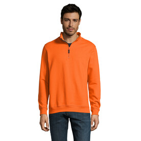 STAN Sweater Zip Kragen 260 - Orange bedrucken, Art.-Nr. S02088-OR-XXL