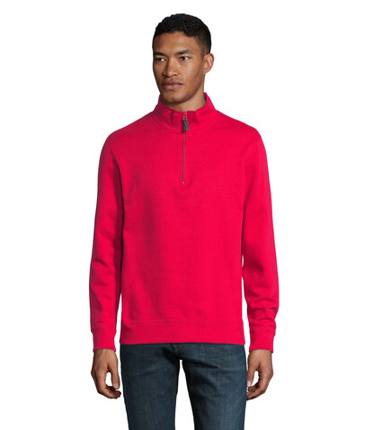 STAN Sweater Zip Kragen 260 - Red bedrucken, Art.-Nr. S02088-RD-XXL STAN Sweater Zip Kragen 260 - Red bedrucken, Art.-Nr. S02088-RD-XXL