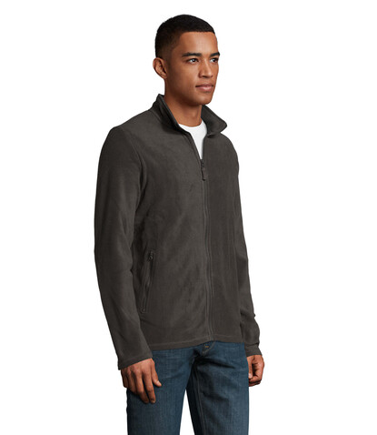 NORMAN HERREN FL JACKE 220g - Anthrazitgrau bedrucken, Art.-Nr. S02093-CR-M