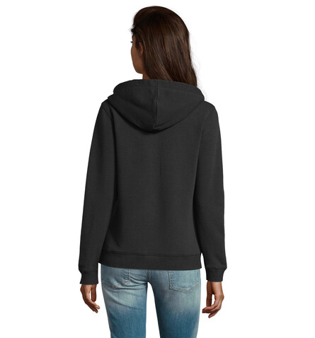 SPIKE HOOD DAMEN 280gr - Schwarz bedrucken, Art.-Nr. S03106-BK-XS SPIKE HOOD DAMEN 280gr - Schwarz bedrucken, Art.-Nr. S03106-BK-XS