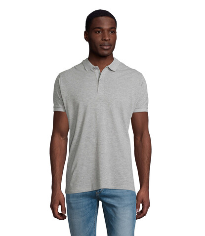 PLANET MEN Polo 170g - Grau-Melange 2 bedrucken, Art.-Nr. S03566-GY-S PLANET MEN Polo 170g - Grau-Melange 2 bedrucken, Art.-Nr. S03566-GY-S