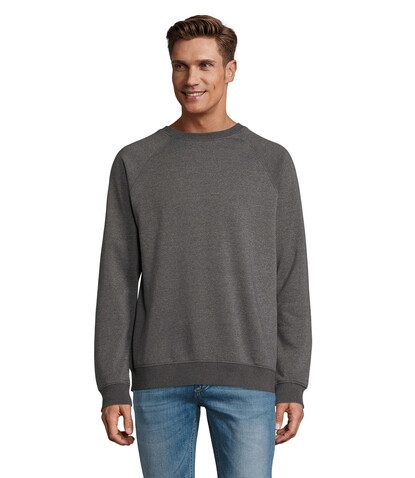 SPACE Unisex Sweater 280g - Charcoal Melange bedrucken, Art.-Nr. S03567-CE-M SPACE Unisex Sweater 280g - Charcoal Melange bedrucken, Art.-Nr. S03567-CE-M