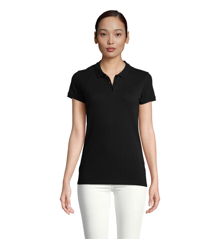 PLANET WOMEN Polo 170g - Schwarz bedrucken, Art.-Nr. S03575-BK-S