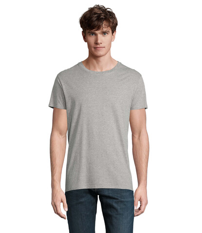 CRUSADER MEN T-Shirt 150g - Graue Melange bedrucken, Art.-Nr. S03582-GM-5XL
