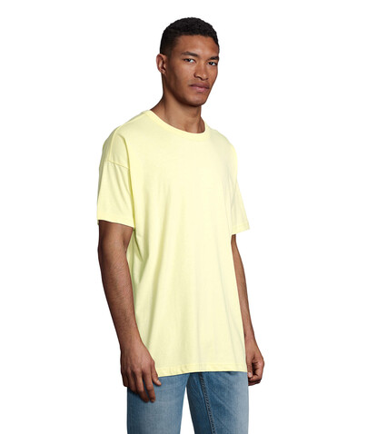 BOXY MEN T-SHIRT OVERSIZE - Hellgelb bedrucken, Art.-Nr. S03806-LY-XL BOXY MEN T-SHIRT OVERSIZE - Hellgelb bedrucken, Art.-Nr. S03806-LY-XL