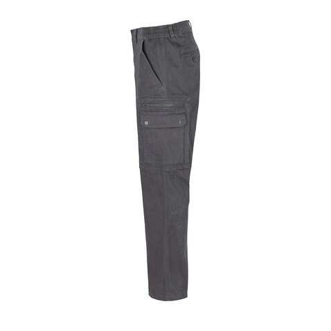 DOCKER MEN STRETCH TROUSERS - Dunkelgrau bedrucken, Art.-Nr. S03820-DG-058