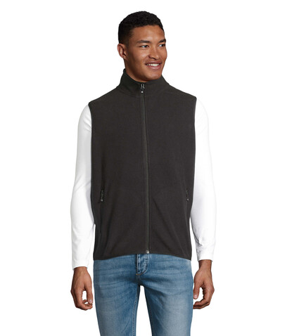 FACTOR BW UNISEX BODYWARMER - Schwarz bedrucken, Art.-Nr. S03822-BK-L