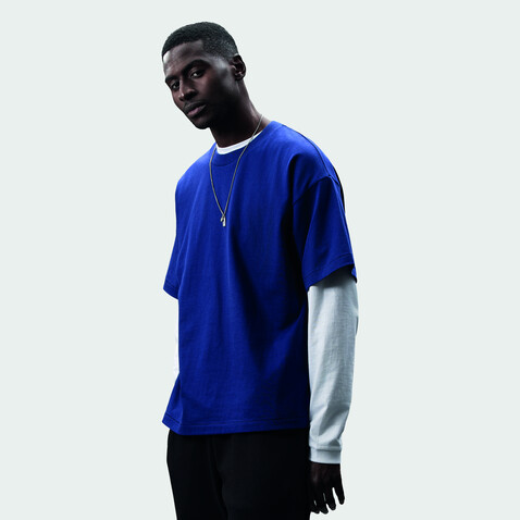 LEGACY OVERSIZED T-SHIRT - Indigo bedrucken, Art.-Nr. S03996-IO-M