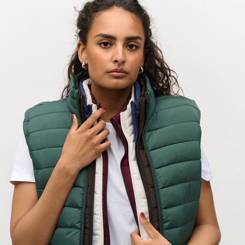 STREAM WOMEN Bodywarmer - Forest Green bedrucken, Art.-Nr. S04021-FG-M