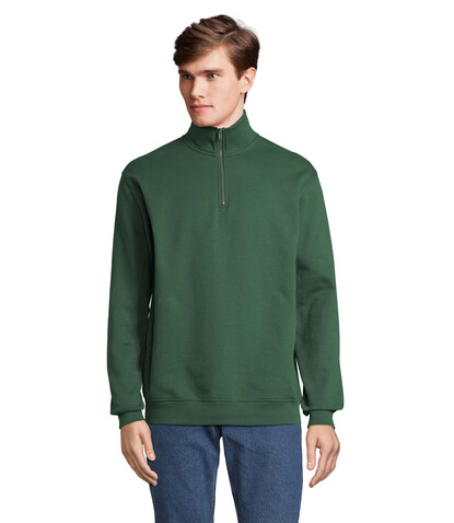 CONRAD Sweater Zip Kragen - Bottle Green bedrucken, Art.-Nr. S04234-BO-XL